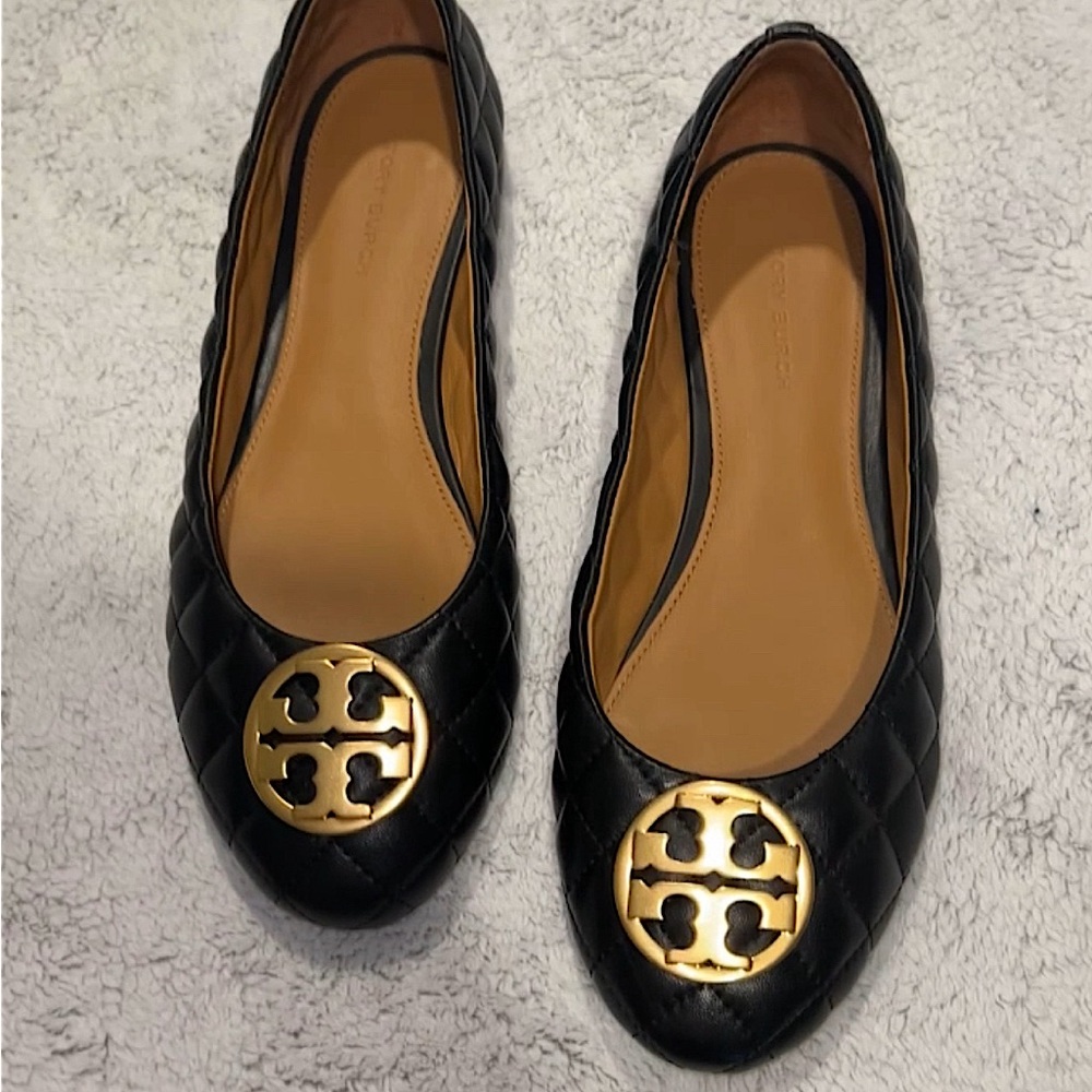 Tory Burch Women's Benton 2 Nappa Leather Quilted Ballet Flat, W7.5